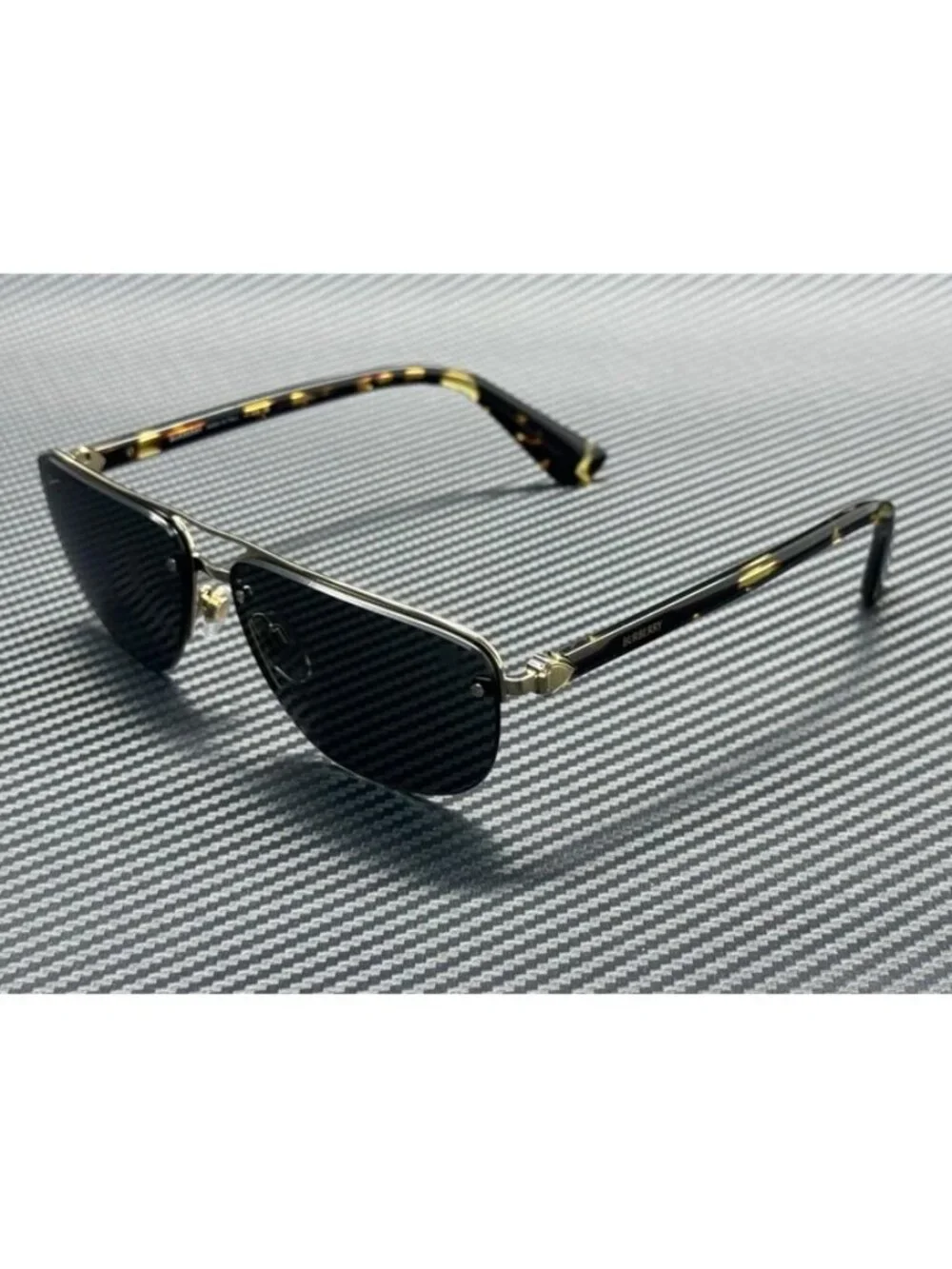 New Burberry Men Gold Sunglasses 63-15-140